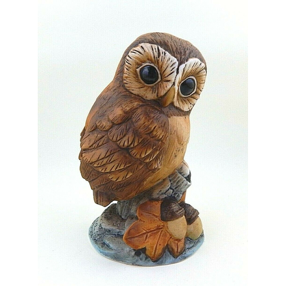 Andrea by Sadek Baby Owl Porcelain Bisque Figurine - Picture 7 of 9